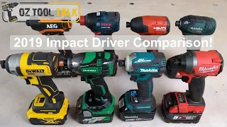 2019 Impact Driver Head-to-Head - BL Milwaukee, Dewalt, Makita, Bosch, HiKoki, Metabo, Hilti, AEG