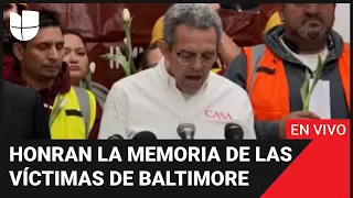 Honran la memoria de víctimas del colapso del puente en Baltimore
