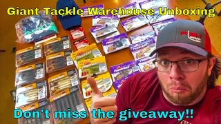 Giant tackle warehouse unboxing and giveaway! Best bass baits 2023!