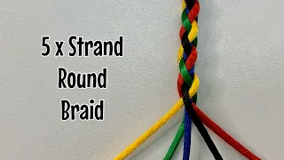 How to make a Five Strand Round Braid! 5 strand plait