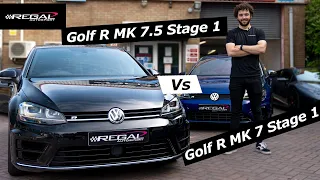 MK7 Golf R vs MK7.5 Golf R Stage 1 Upgrades - Which is best? [Rolling road graph talk through]