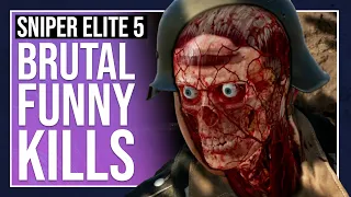 Sniper Elite 5 Brutal Funny Kills Compilation - X-Ray Shots Montage (NEW Gameplay)