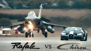 Bugatti Chiron sport vs Dassault Rafale Fighter Jet Drag Race ! #shorts