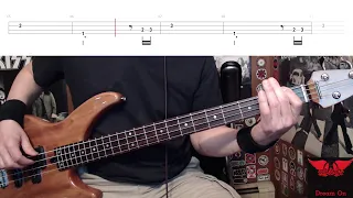 Dream On by Aerosmith - Bass Cover with Tabs Play-Along