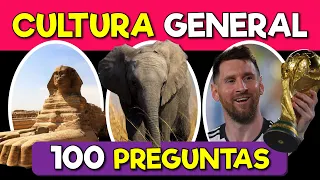 100 Preguntas de Cultura general 🤓📚 Preguntas y Respuestas 😸 Trivia de Cultura General con opciones