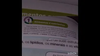 07/10/2021 -  Ciências 5° ano: Alimentos e nutrientes