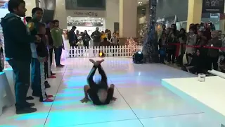 Amazing Gymnastic by Young Girl at Amanah Mall winter Festival