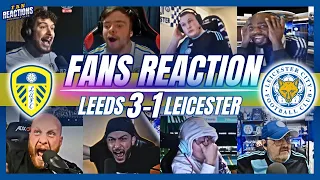 LEEDS & LEICESTER FANS REACTION TO LEEDS 3-1 LEICESTER | CHAMPIONSHIP