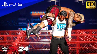 WWE 2K24 - Jey Uso vs. Solo Sikoa | Hell in a Cell Match | PS5™ [4K60]