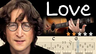 🔴Love - John Lennon 🔴Easy Fingerstyle Guitar TutorialㅣTabs &ChordsㅣAcoustic CoverㅣThe Beatles