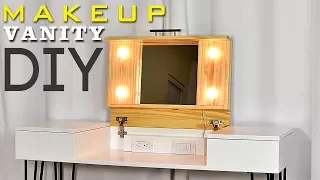 DIY MAKEUP VANITY DESK | With Storage (Plans Available)