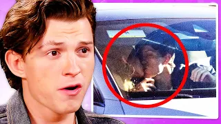 Tom Holland REACTS To A LEAKED Photo Of Him KISSING Zendaya