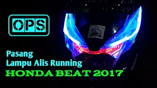 Pasang Lampu Alis Running, Motor Beat 2017