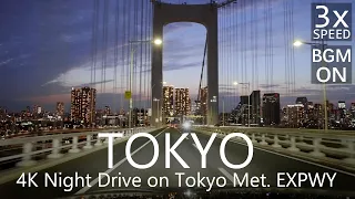 4K Tokyo Met. EXPWY Night Drive | C2 - Bayshore - C1 Outer Loop Route [BGM]首都高夜景ドライブ