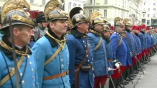 Traditionsgendarmen aus Kärnten bei Gedenkfeiern zum 100. Todestag von Kaiser Franz Josef I