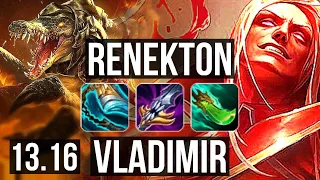 RENEKTON vs VLADIMIR (TOP) | 6/1/12, 68% winrate | KR Master | 13.16