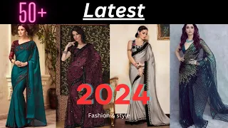 50+ sarees 2024💫💫//party wear sarees //sarees//wedding sarees//latest