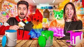 PINTANDO NOSSOS PETS COM 3 CORES | Gabriel e Shirley 2.0