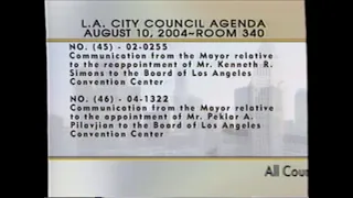 Regular City Council - 08/10/04