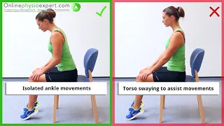 Seated Soleus Muscle Strengthening Exercise Tutorial (Level 2) - ONLINE PHYSIO EXERCISES