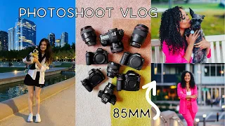 Camera gear haul & 85mm f/1.2 golden hour Photoshoot with puppies! VLOG