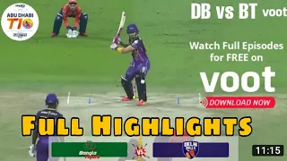Abu Dhabi t10 league Highlights |Delhi Bulls vs Bangla Tigers |DB vs BT |24th match highlights| |