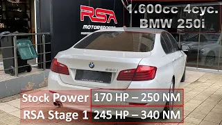 BMW F10 520i (1600cc) | Stage 1 vs Stock | 0 - 100 km/h | 100 - 200 km/h Acceleration|170hp to 245hp