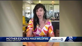 A woman and her son survive Maui wildfire