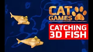 CAT GAMES - 🐟 CATCHING 3D FISH (Entertainment Video for Cats to Watch) 60FPS