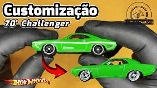 Customização Hot Wheels 70’ Dodge Challenger | How to Custom Challenger #hotwheels #diecastcustom