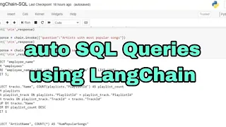 Automatic SQL queries using Langchain & LLMs