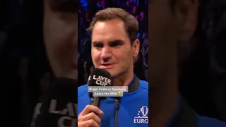 EMOTIONAL FEDERER SPEAKS ABOUT HIS WIFE #shorts