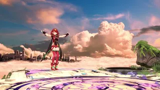 Pyra does a flip, but it's the sounds I hear in my head