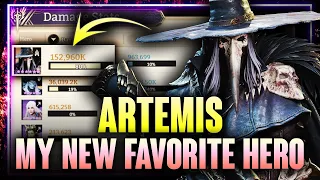 ARTEMIS - My New Favorite Hero! - HUGE DPS/HUGE HEALS - Plague Doctor GOD! GUIDE ⁂ Watcher of Realms