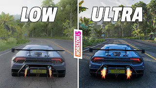 Forza Horizon 5: LOW vs ULTRA FPS/Graphics Comparison | 4K, RTX 2060