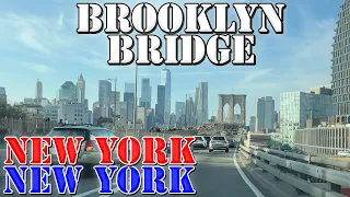 Brooklyn Bridge - Brooklyn to Manhattan - New York - 4K Infrastructure Drive