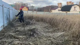 Не спешу убирать косу: покос в середине ноября в Соболихе. Сильный ветер и Штиль, Stihl fs 561