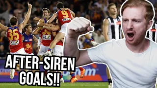 The GREATEST After-Siren Goals In AFL History REACTION