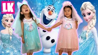 ♥FROZEN Эльза Холодное Сердце Наряды и Аксессуары Принцессы Диснея Видео Для Девочек //Keri Leri