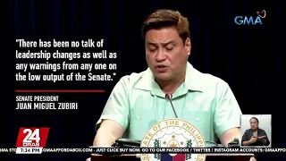 Sen. Juan Miguel Zubiri, pinabulaanan ang balitang papalitan umano siya bilang Senate... | 24 Oras