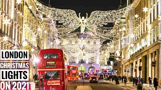 РОЖДЕСТВЕНСКИЕ ОГНИ ЛОНДОНА🇬🇧London Christmas Lights|Рождественская Прогулка по Лондону 2021💫