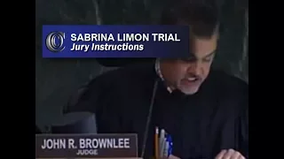 SABRINA LIMON TRIAL -  👨‍⚖️ Jury Instructions (2017)