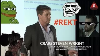 Dr. Craig Wright - Rekt - Admits he is not Satoshi Nakamoto