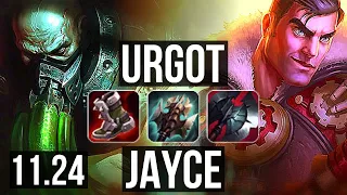 URGOT vs JAYCE (TOP) | 6 solo kills, 500+ games, Godlike, Rank 14 Urgot | EUW Master | 11.24