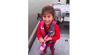 Avery crushes huge bass on barbie pole! part 2