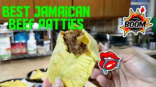 The Only Jamaican Beef Patty Recipe You'll Ever Need | Street Food | Meat Pie