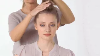 Пучок балерины на основе французской косы   YouTube 720p