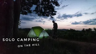 Solo Camping on the Hill | See the Sunset and Sunrise