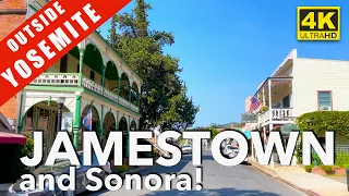 Outside Yosemite: Jamestown and Sonora California Full Drive Through in 4K HDR Wideangle