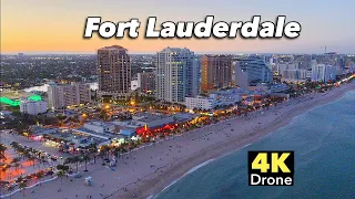 FORT LAUDERDALE by drone at Sunset 2021 4K